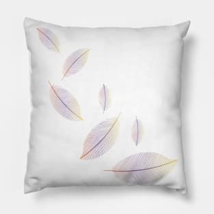 Falling colorful Feathers Pillow