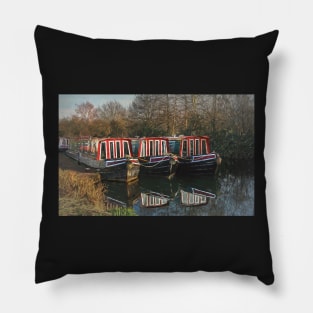 Narrowboats For Hire At Aldermaston Wharf Pillow