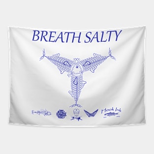 breath salty hook fish Tapestry