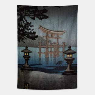 Rainy Miyajima by Tsuchiya Koitsu Tapestry