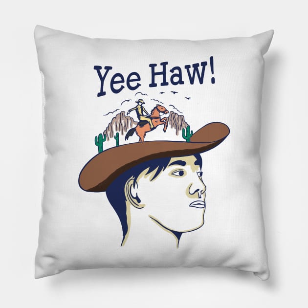 Cool Cowboy Pillow by Tebscooler