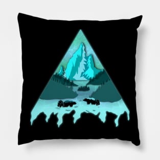 Bear aurora Pillow