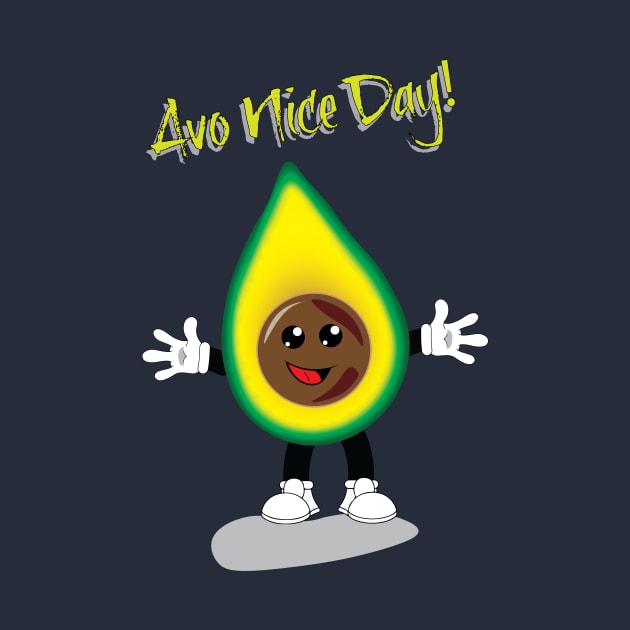 Avacado "Avo Nice Day" Pun Shirt by spiralrewind