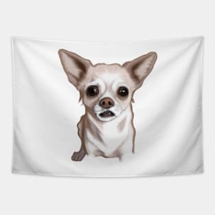 Cute Chihuahua Drawing Tapestry