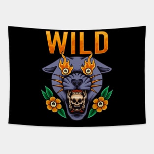 Wild leopard Tapestry