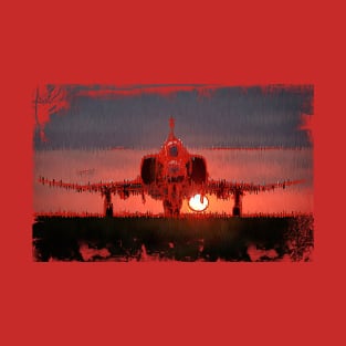 Military Fighter Jet Sunset T-Shirt