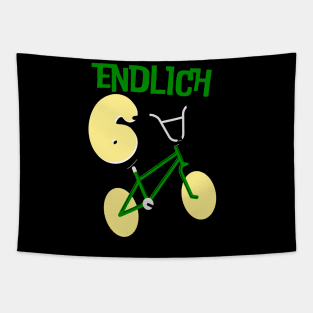 Endlich 6 BMX Fahrrad Kinder Geburtstag Jungen Tapestry