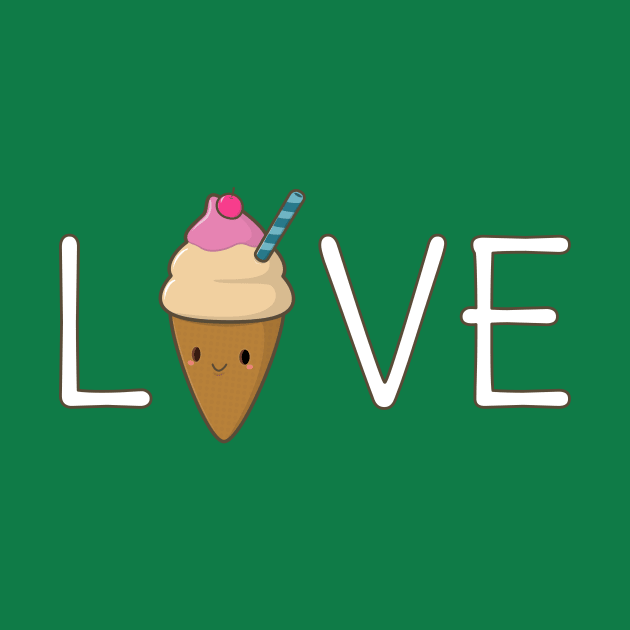 Cute Ice Cream Cone Love T-Shirt by happinessinatee