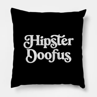 Hipster Doofus / Faded Style Jazz Lover Design Pillow