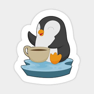 Penguin Coffee Cup Magnet