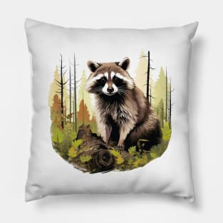 Raccoony Cuteness Pillow