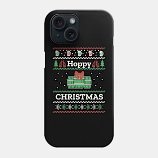 Hoppy Christmas, Funny Christmas Sweater Phone Case