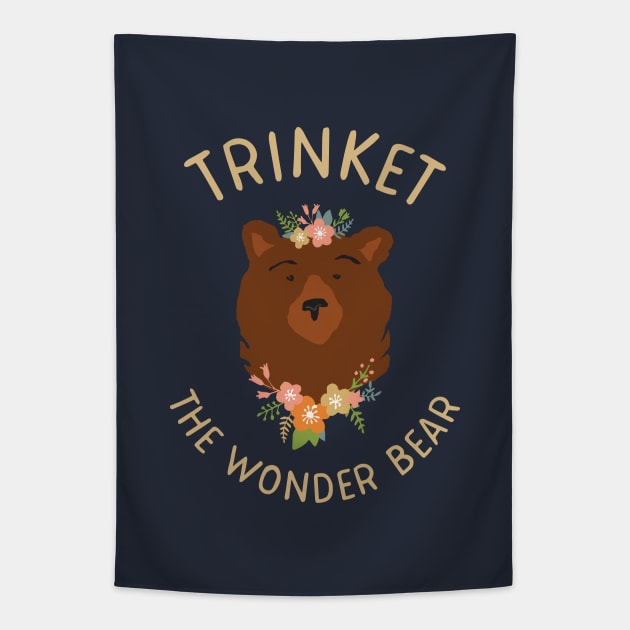 Trinket the Wonder Bear Tapestry by asirensong