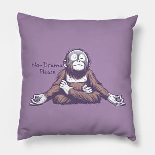 No Drama Orangutan Pillow