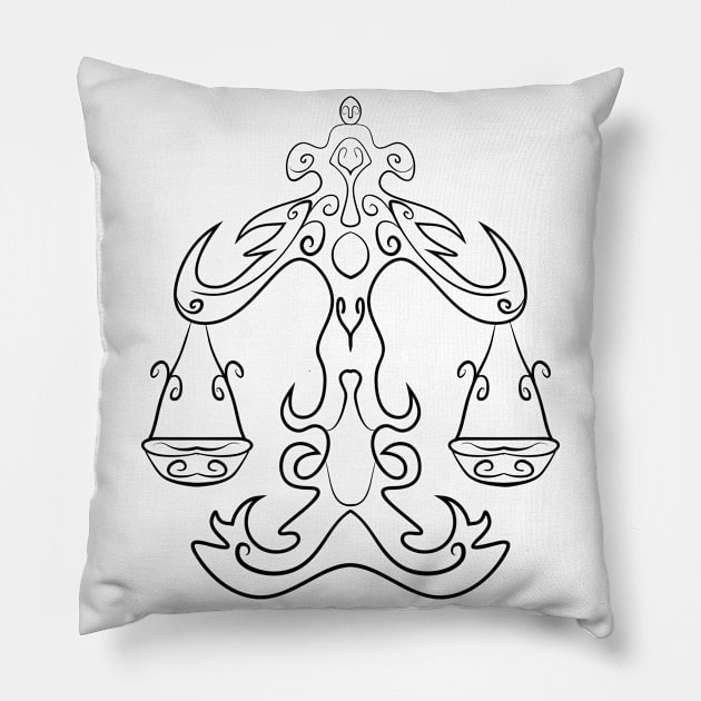 Libra sketch Pillow by tiver