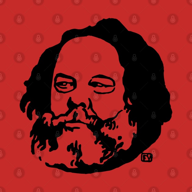 Mikhail Bakunin Silhouette - Felix Vallotton, Anarchist, Socialist, Leftist by SpaceDogLaika