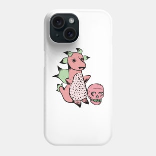 Dragon fruit dragon beside skull #1 Phone Case