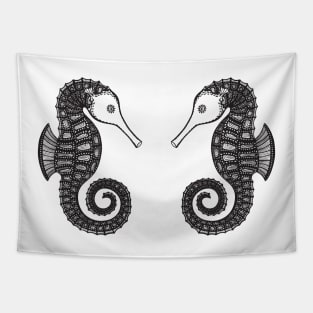 Seahorses in Love - cool and cute animal design - light colors Tapestry