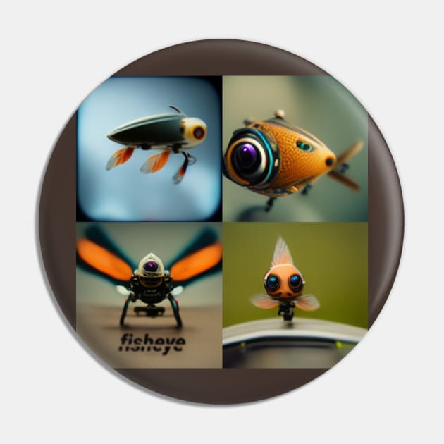 Artificial intelligence Fisheye Pin by Shtakorz