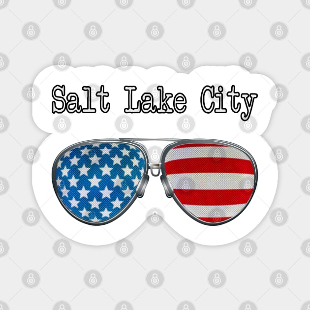 AMERICA PILOT GLASSES SALT LAKE CITY Magnet by SAMELVES