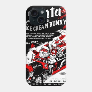 Santa and the Ice Cream Bunny Phone Case