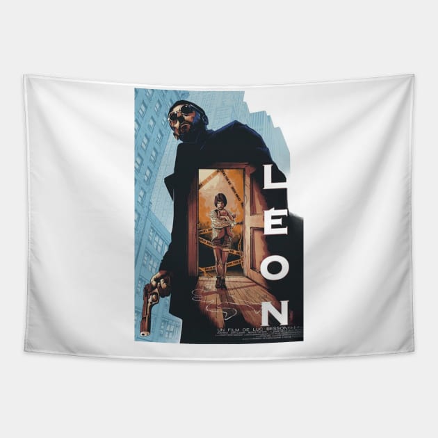 Leon the professional retro movie Tapestry by Artsimple247