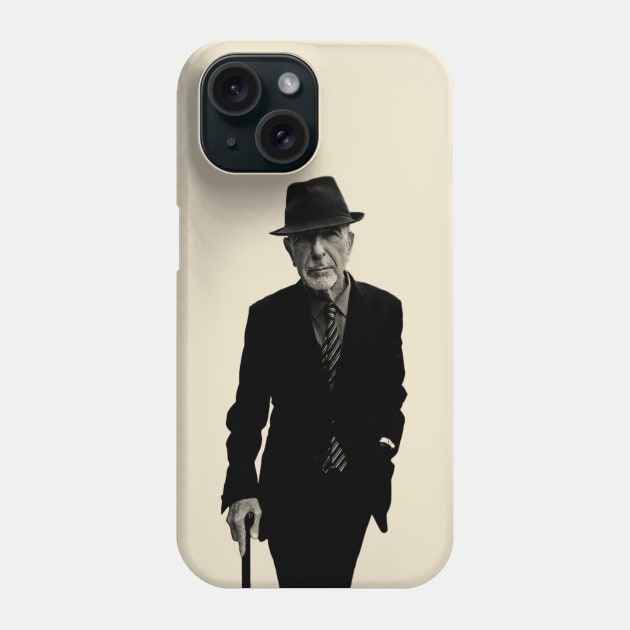 Leonard Cohen /// Vintage Style Phone Case by Finainung