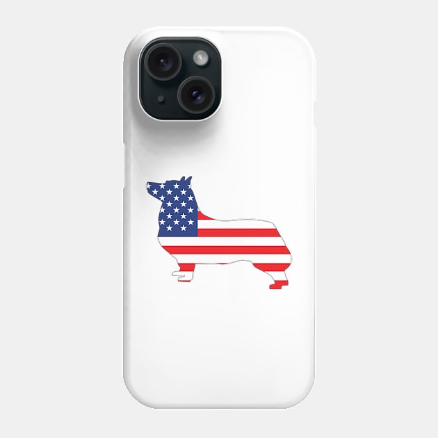 Swedish Vallhund USA Flag Filled Phone Case by DPattonPD