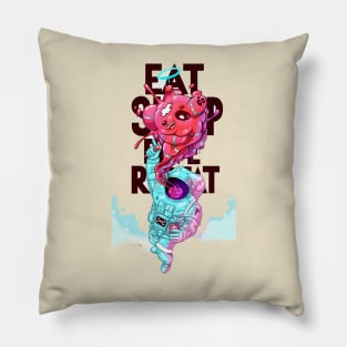 Eat Sleep Rave Repeat Pillow