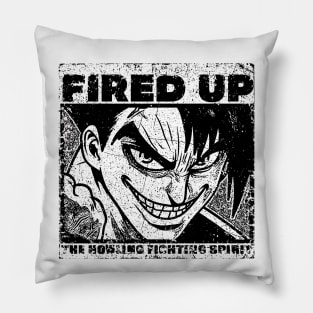 Saw Paing- FIRED UP - Kengan - Ashura Omega Season 2 BW Pillow