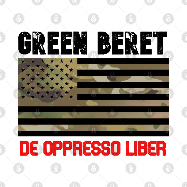 GREEN BERET FLAG USA by Cataraga