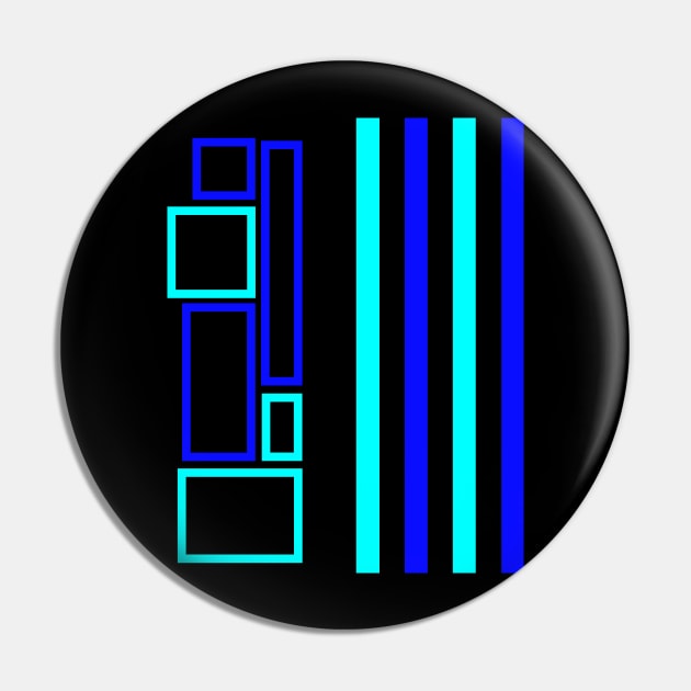 Blue Lines Blue Squares Pin by simonjgerber