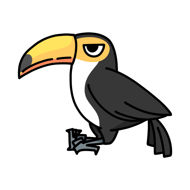 cute toucan cartoon drawing graphic by Radi-SH