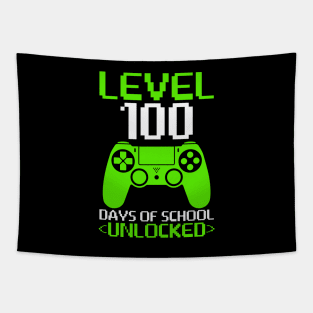 Level 100 Days Of School Unlocked - Student Gamer Tapestry