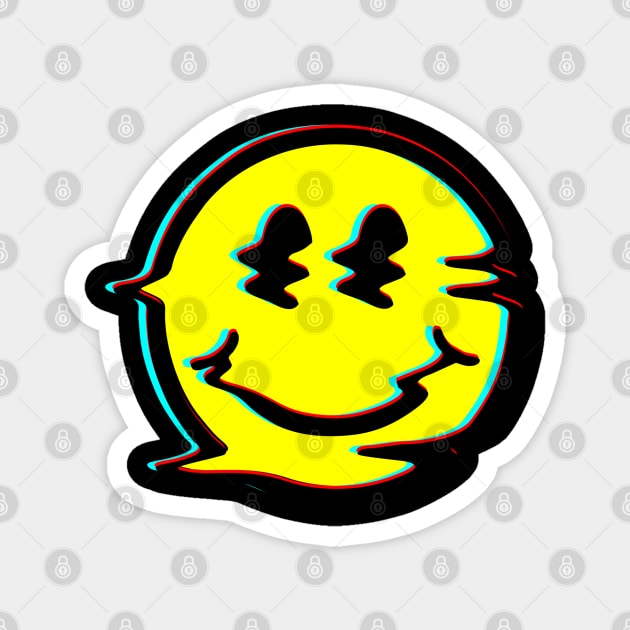 distorted smile Magnet by Mad77store