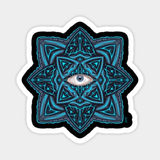 Blue eye mandala Magnet