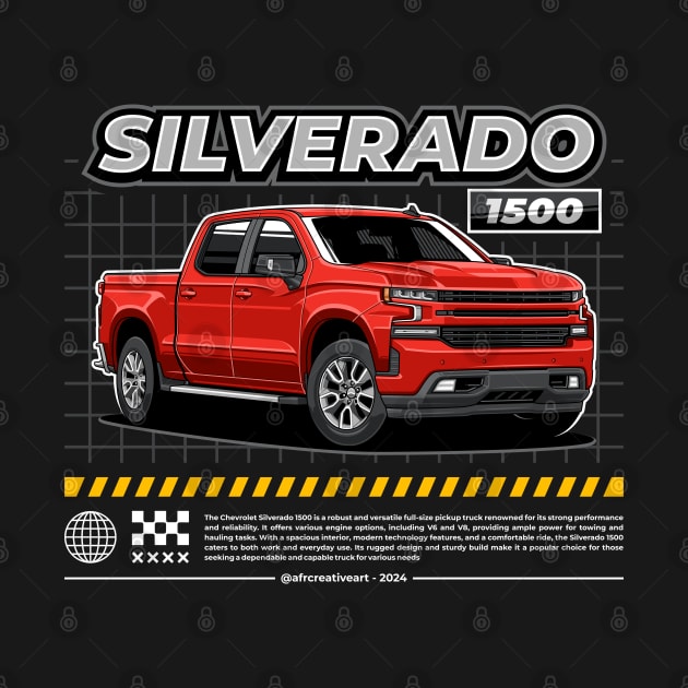 Silverado Truck 1500 Special (Red) by afrcreativeart