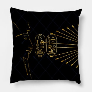 Akhenaten In Gold Mask Pillow