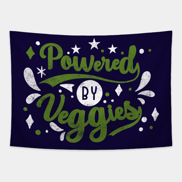 Powered by Veggies Tapestry by MZeeDesigns