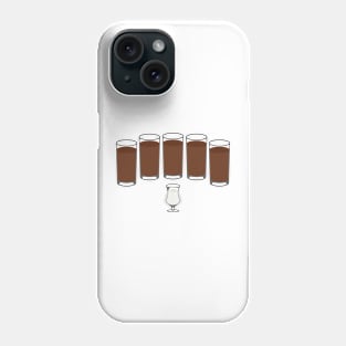 5 black on 1 white meme Phone Case