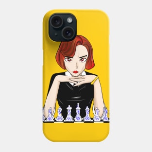 Beth the queen’s gambit in chessmaster Yellow.  Variant Phone Case