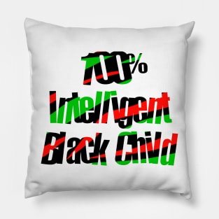 100% Intelligent Black Child Pillow