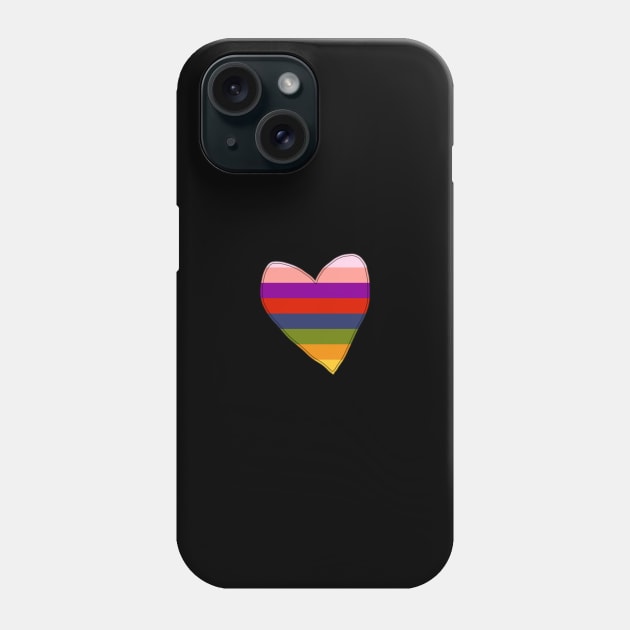 Small Rainbow Heart Phone Case by ellenhenryart