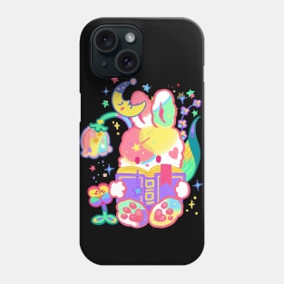 cute fluffy bubbly bookworm baby bunny girl Phone Case
