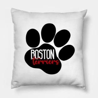 boston terriers paw Pillow