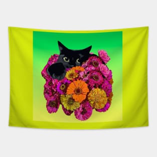 Bouquet of Black Cat Flowers Tapestry