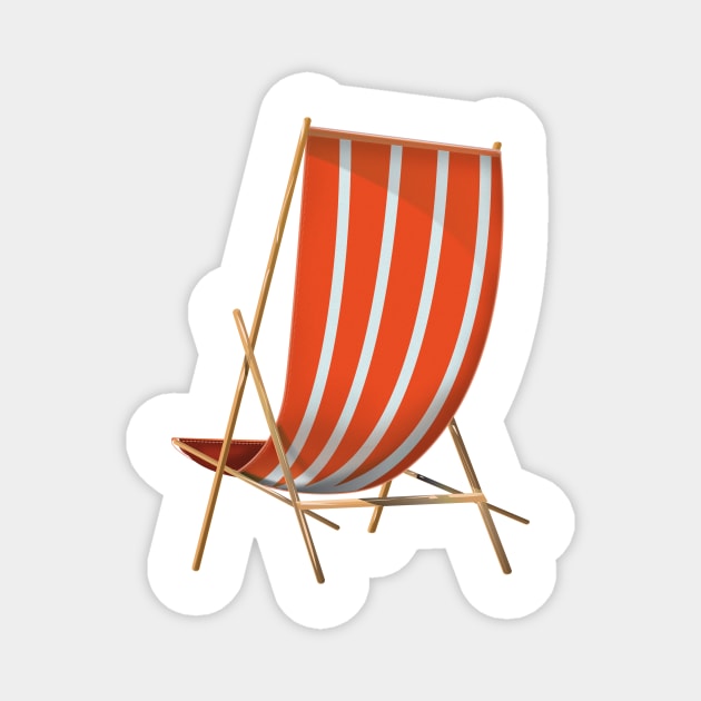 Striped Deck Chair Magnet by nickemporium1