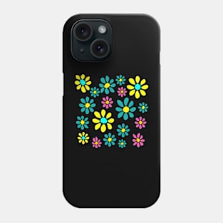 Retro daisy flower pattern Phone Case