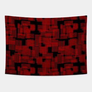 abstract geometric ornament, lines, stripes, grid, lattice. Tapestry