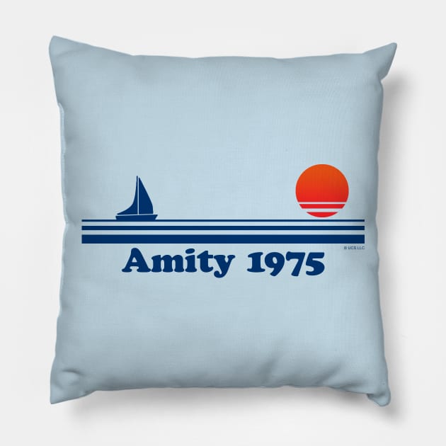 Amity 1975 Pillow by GloopTrekker